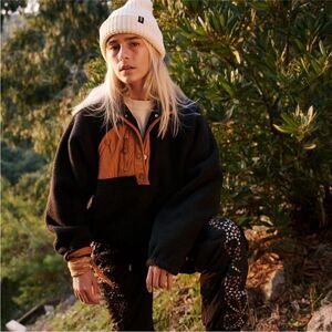 Free People Movement Hit The Slopes Colorblock Fleece Pullover Size XS Comfy